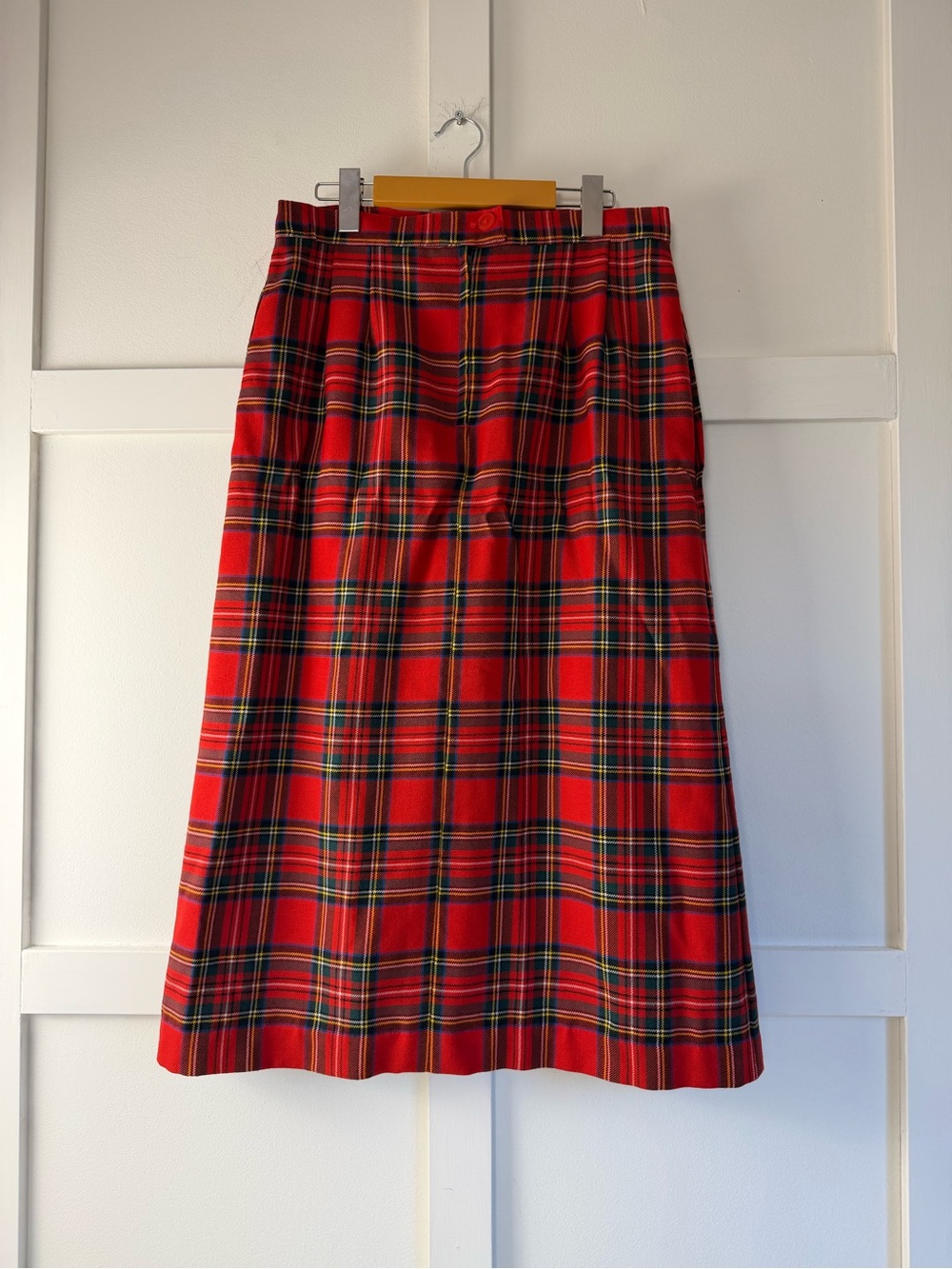 Red Plaid A-Line Skirt